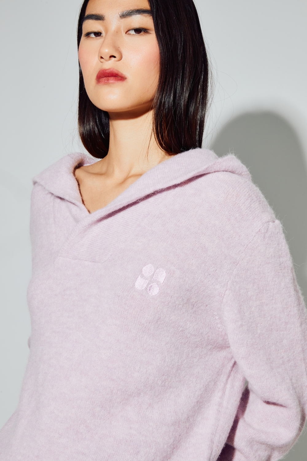 Sweatshirt Nola Alpaga Lila fabriqué en Italie