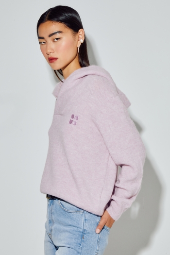 Sweatshirt Nola Alpaga Lila fabriqué en Italie