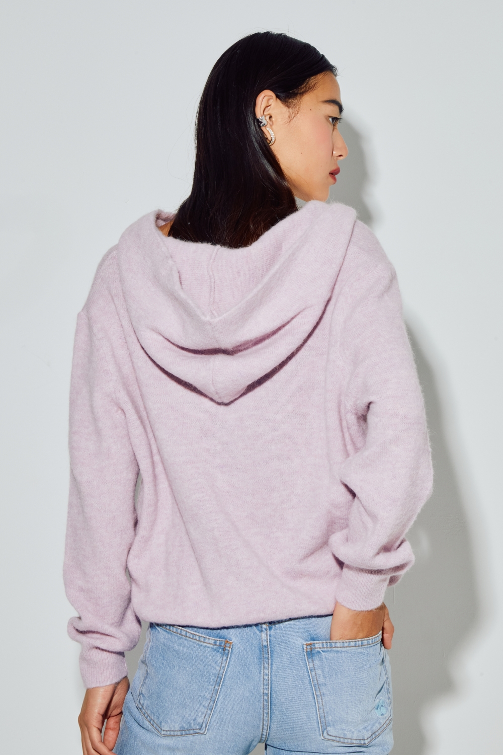 Sweatshirt Nola Alpaga Lila fabriqué en Italie