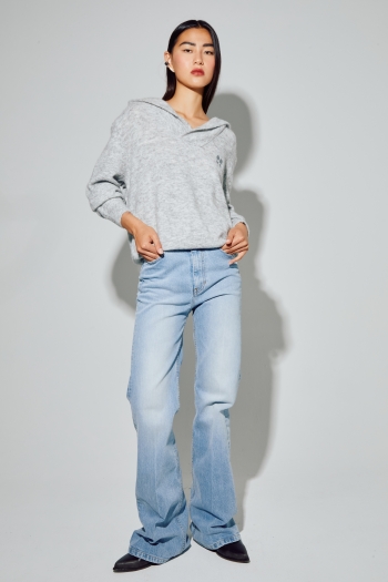 Sweatshirt Nola Alpaga grey fabriqué en Italie