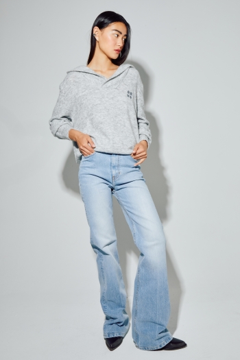 Sweatshirt Nola Alpaga grey fabriqué en Italie
