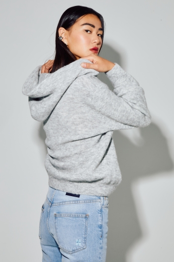 Sweatshirt Nola Alpaga grey fabriqué en Italie