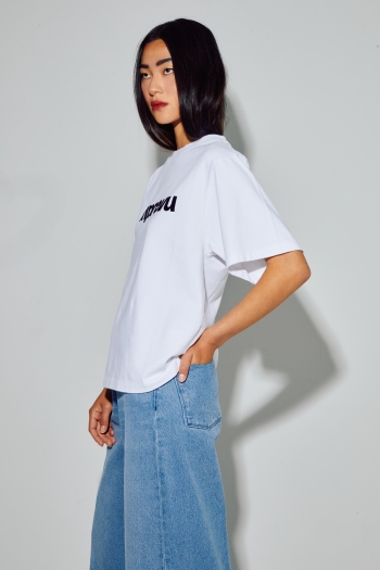 Black velvet Colette logo T-shirt made in Portugal
