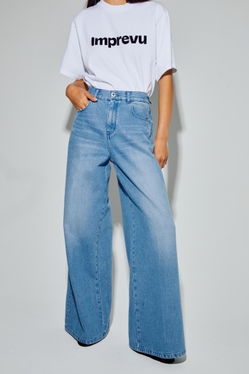 Denim Swiggy Palazzo medium blue, fabriqué au Portugal