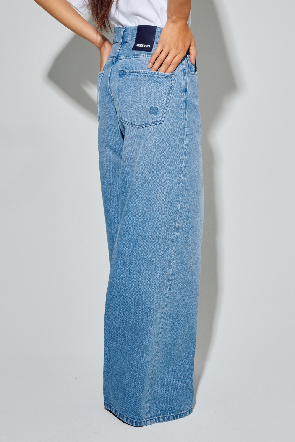 Denim Swiggy Palazzo medium blue, fabriqué au Portugal