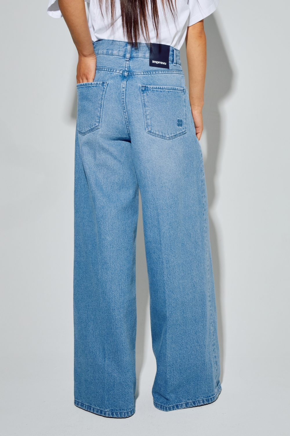 Denim Swiggy Palazzo medium blue, fabriqué au Portugal
