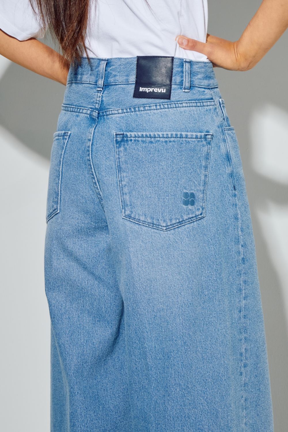 Denim Swiggy Palazzo medium blue, fabriqué au Portugal