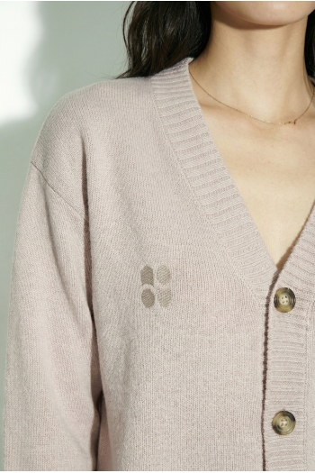 Mira Basic-vest in beige, gemaakt in Italië
