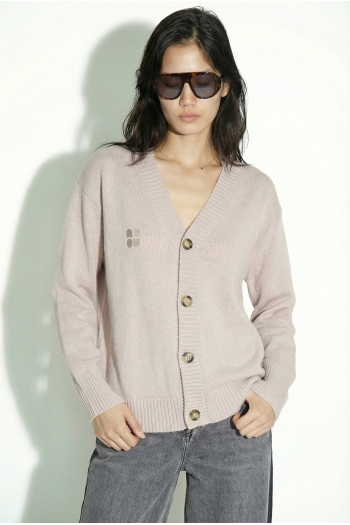 Mira Basic-vest in beige, gemaakt in Italië