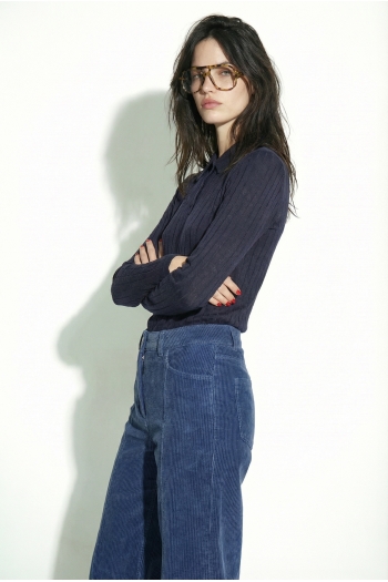 Polo Lauryn Navy fabriqué en Italie