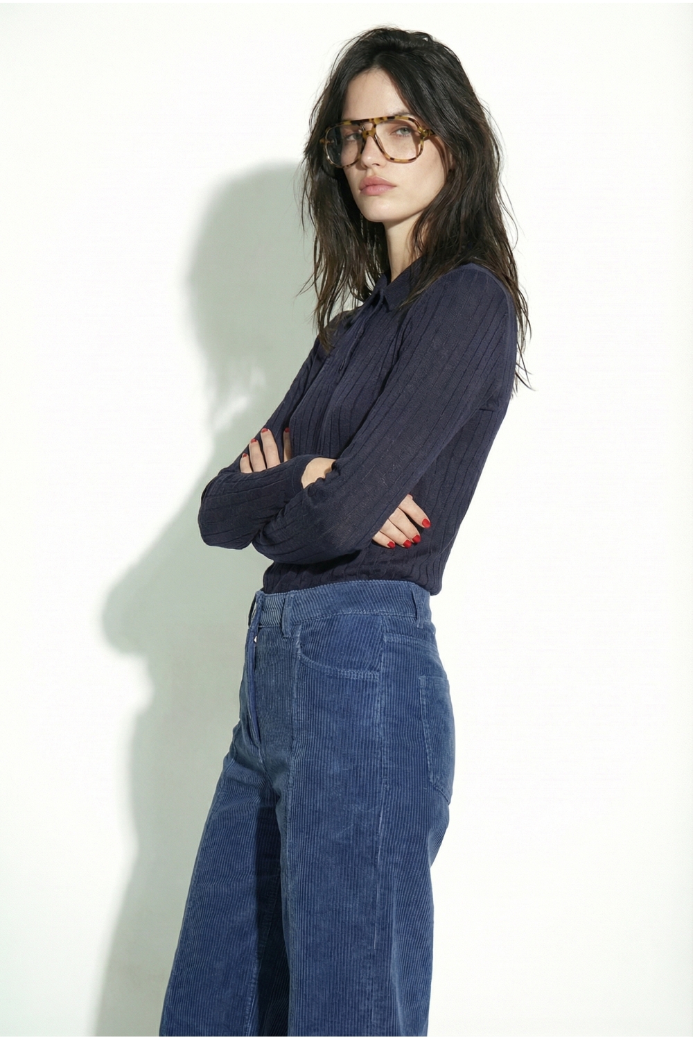 Polo Lauryn Navy fabriqué en Italie