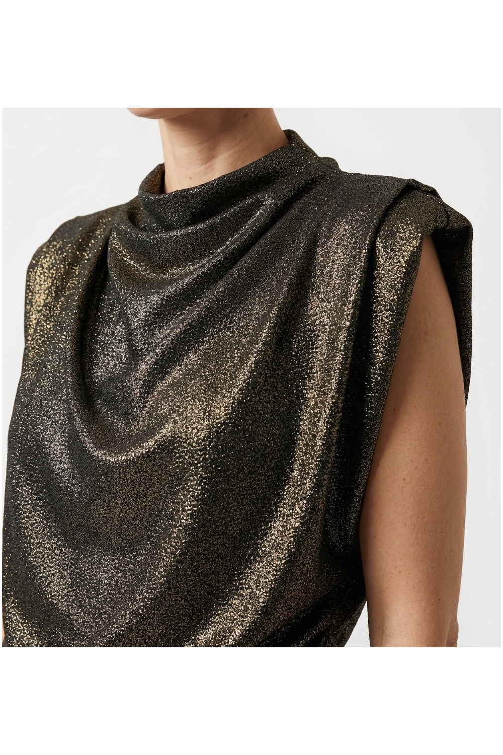 Stretch lurex top made in Italy