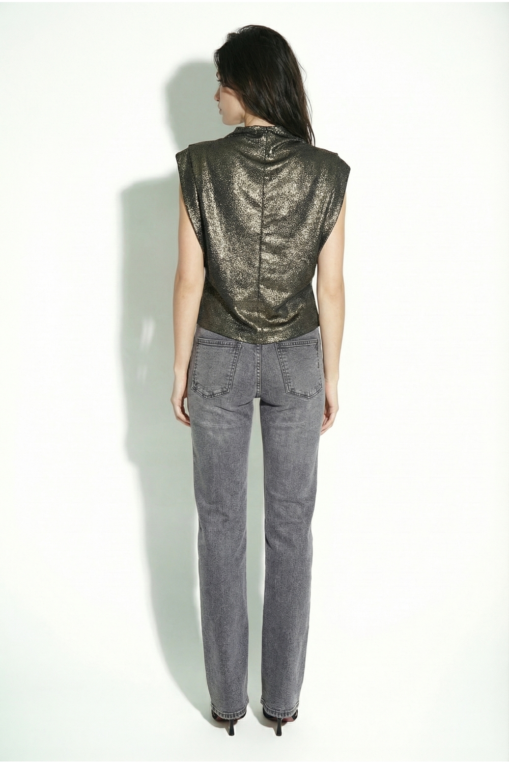Stretch lurex top made in Italy