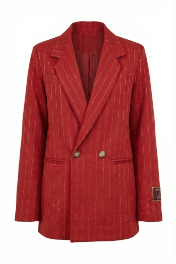 Ema Goccia Story rode blazer, gemaakt in Italië