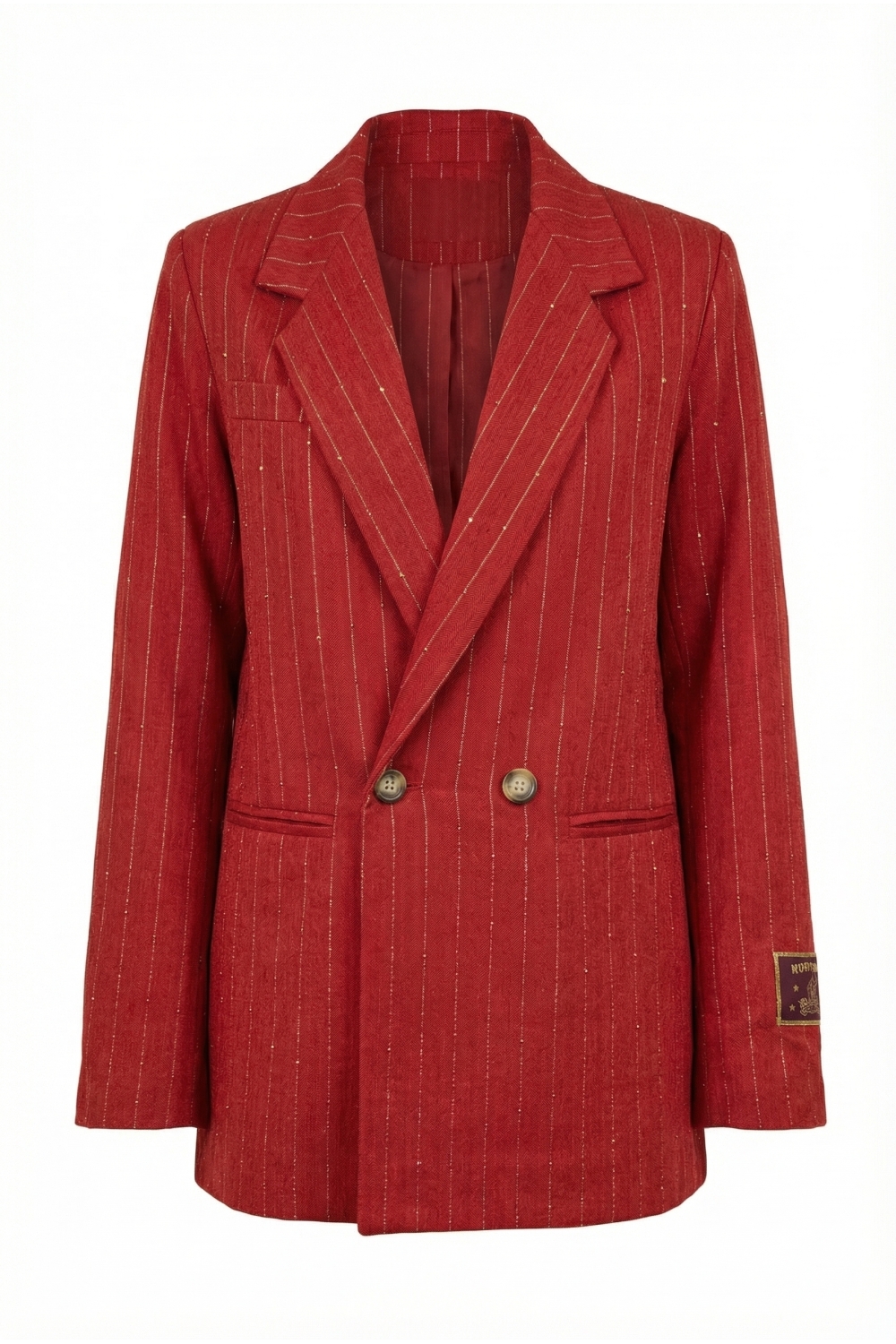 Ema Goccia Story rode blazer, gemaakt in Italië