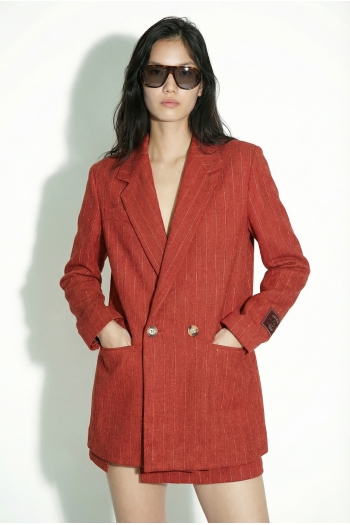 Ema Goccia Story rode blazer, gemaakt in Italië