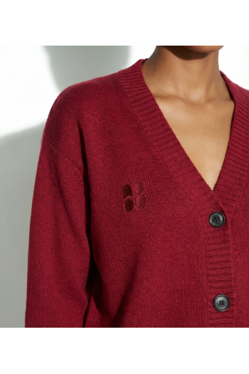 Mira basic vest in bordeauxrood, gemaakt in Italië