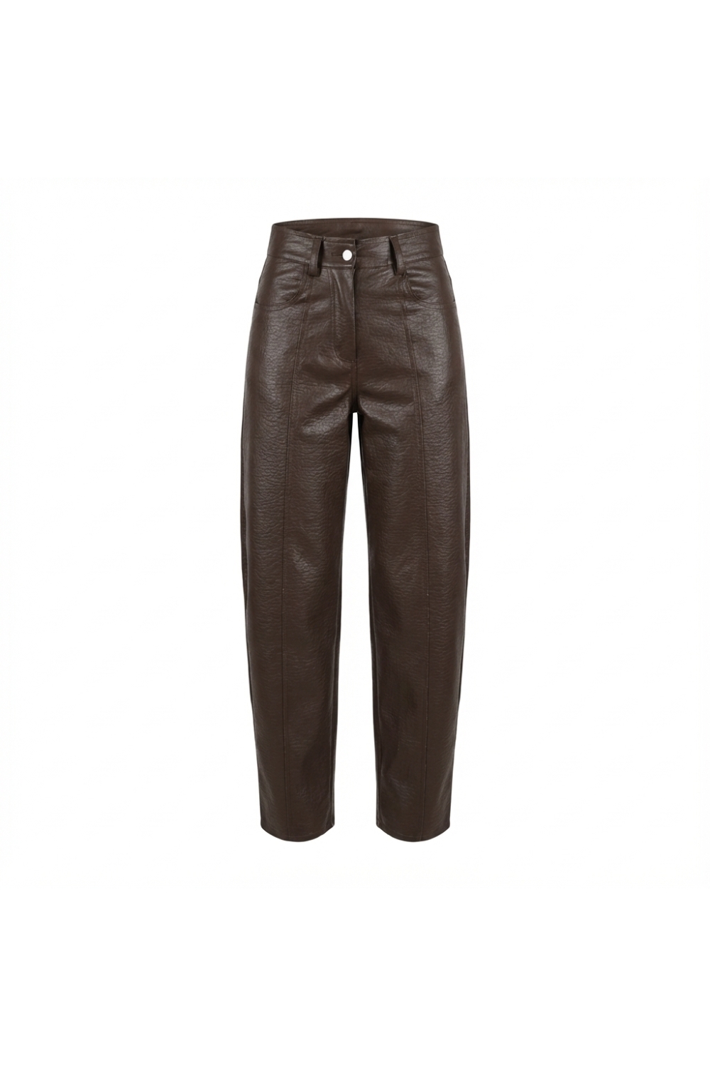 Raya Leather Brown Pants, made in Italy