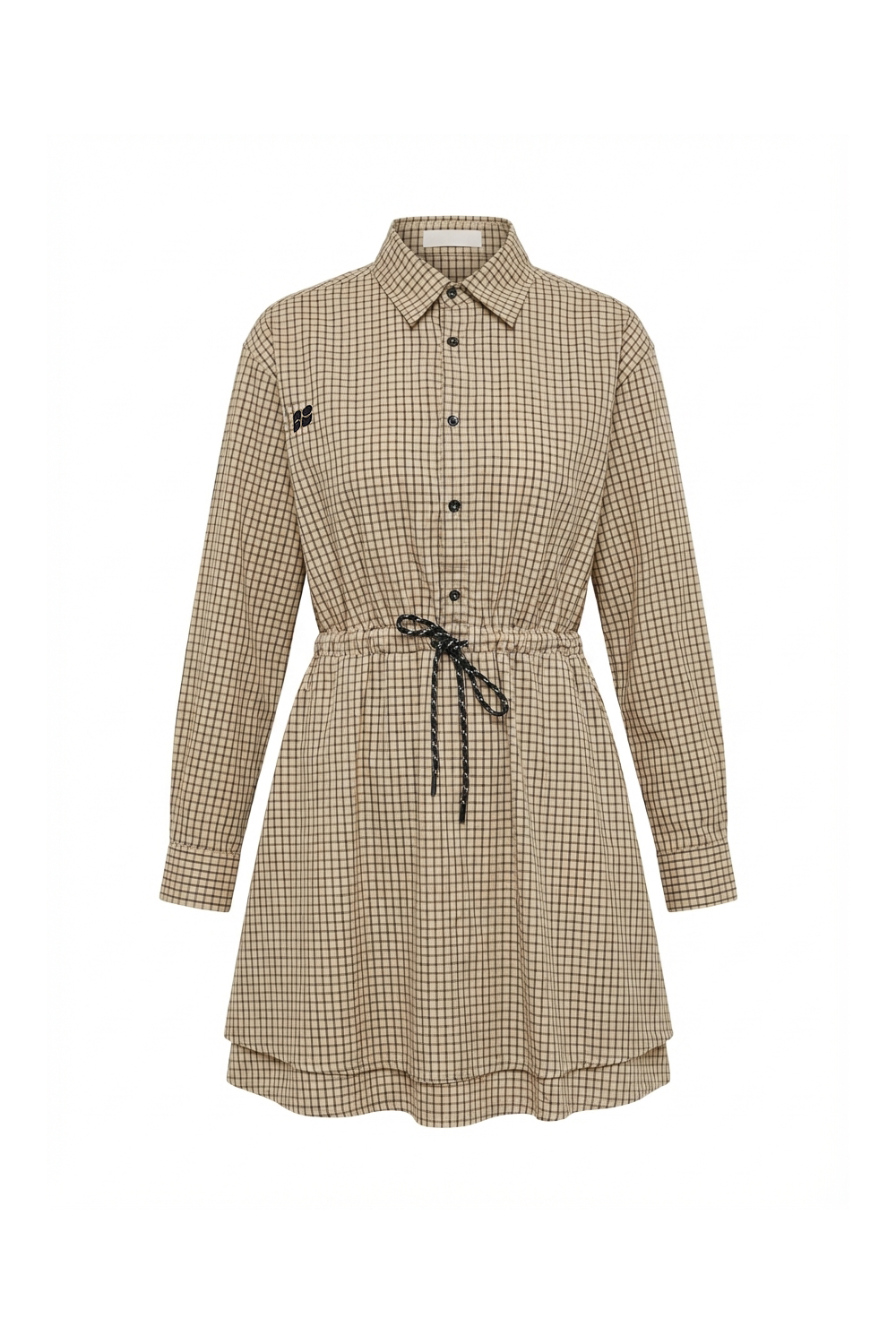 Dress Kris Collège à carreaux beige fabriqué en Italie.