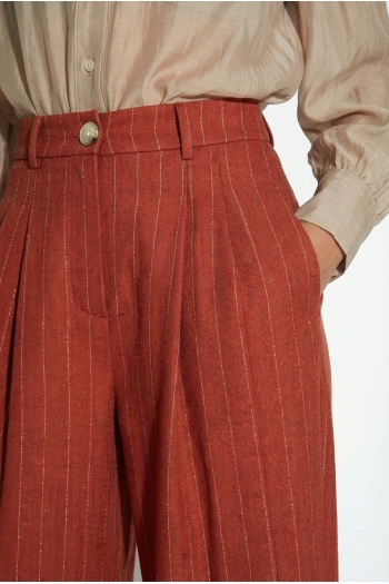 Pantalon Astrid Goccia Story red fabriqué en Italie