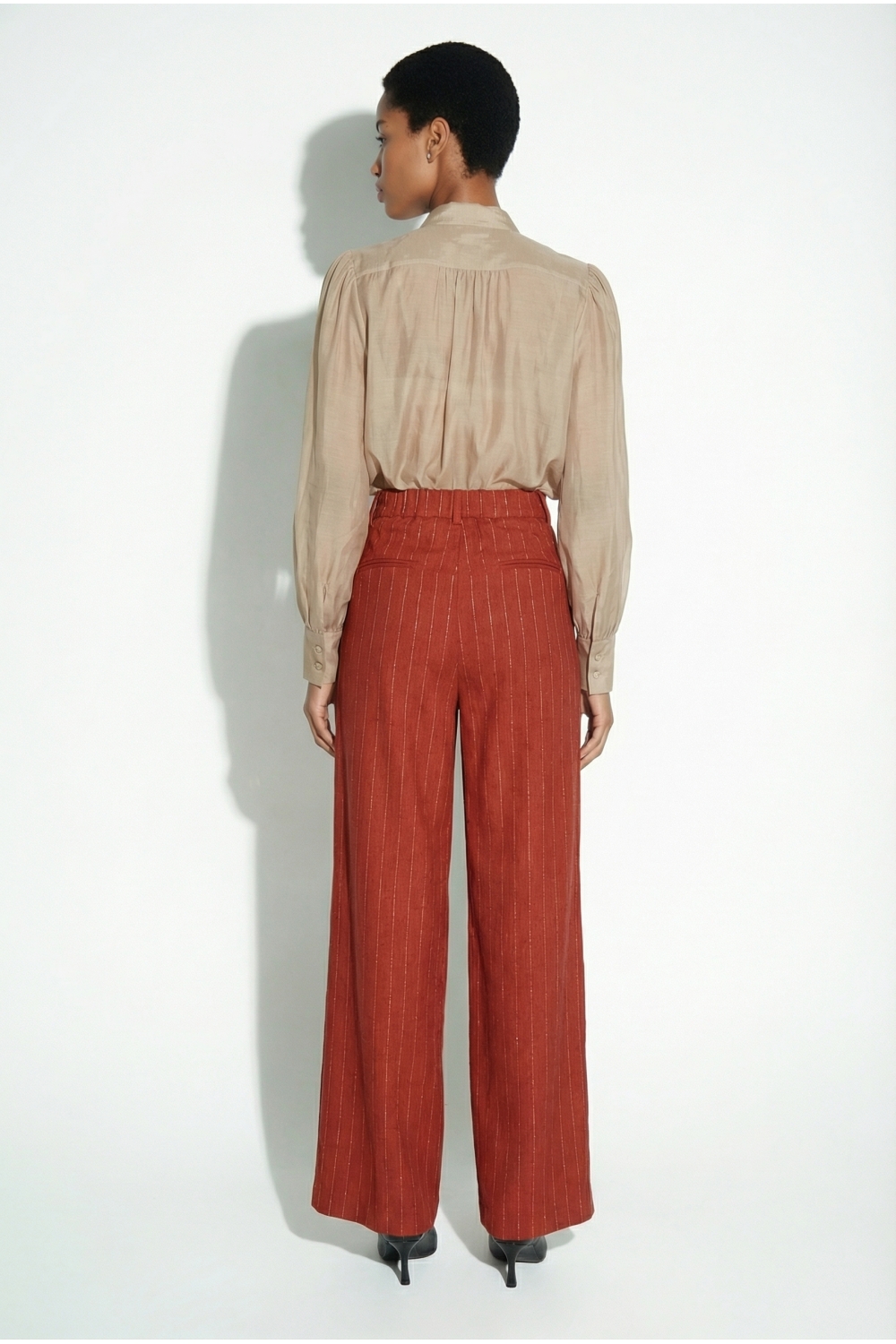 Astrid Goccoa Story red-colored pants made in Italy