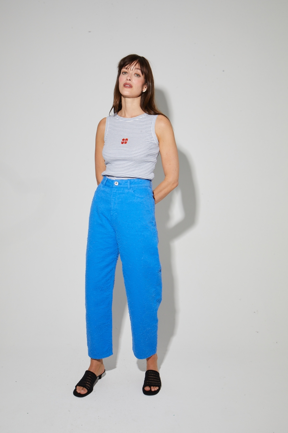 Roxy Barrel Used Royal Blue Denim, Made in Portugal