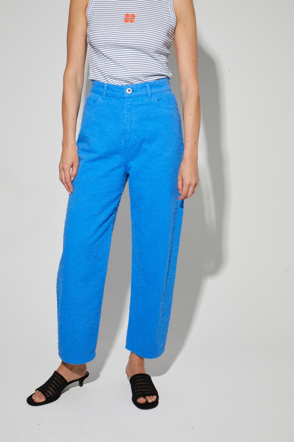 Roxy Barrel Used Royal Blue Denim, Made in Portugal