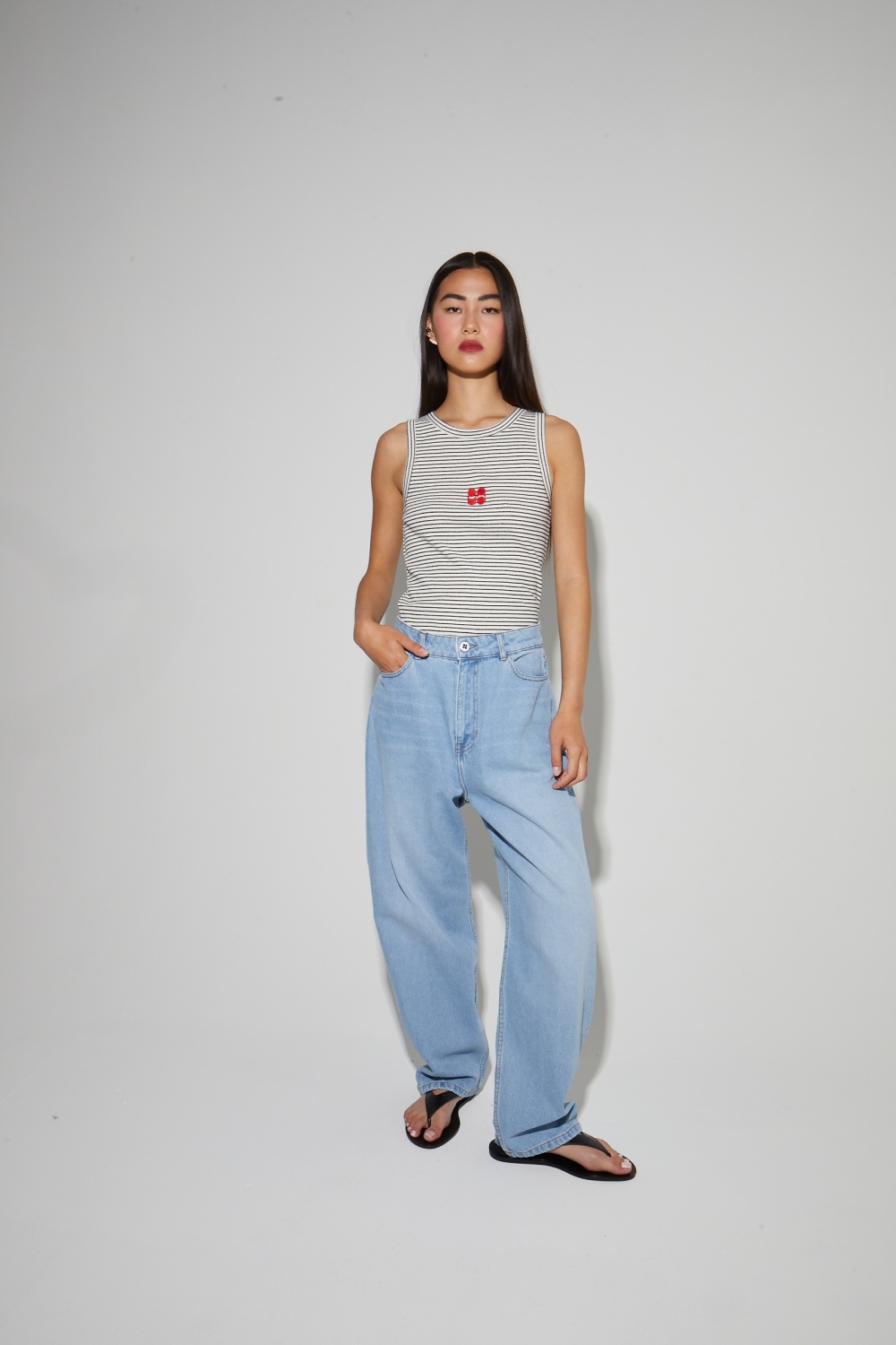 Denim Roxy Barrel light blue, fabriqué au Portugal