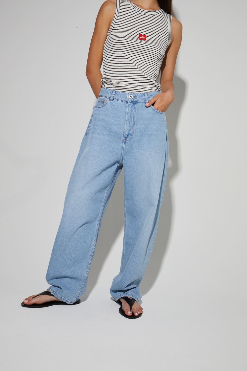 Denim Roxy Barrel light blue, fabriqué au Portugal