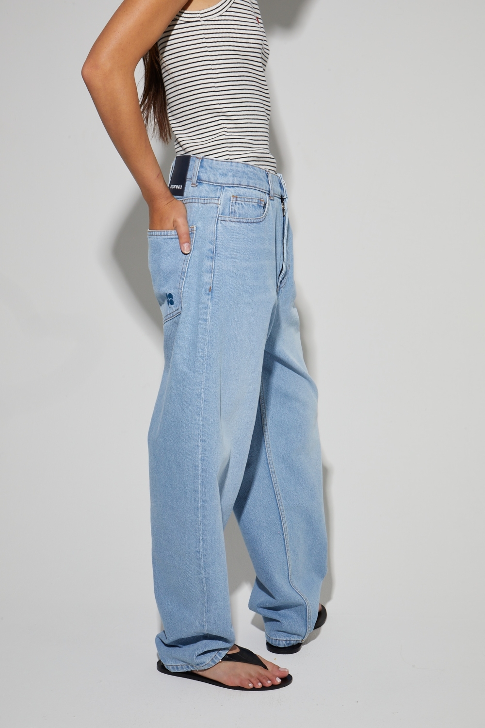 Denim Roxy Barrel light blue, fabriqué au Portugal