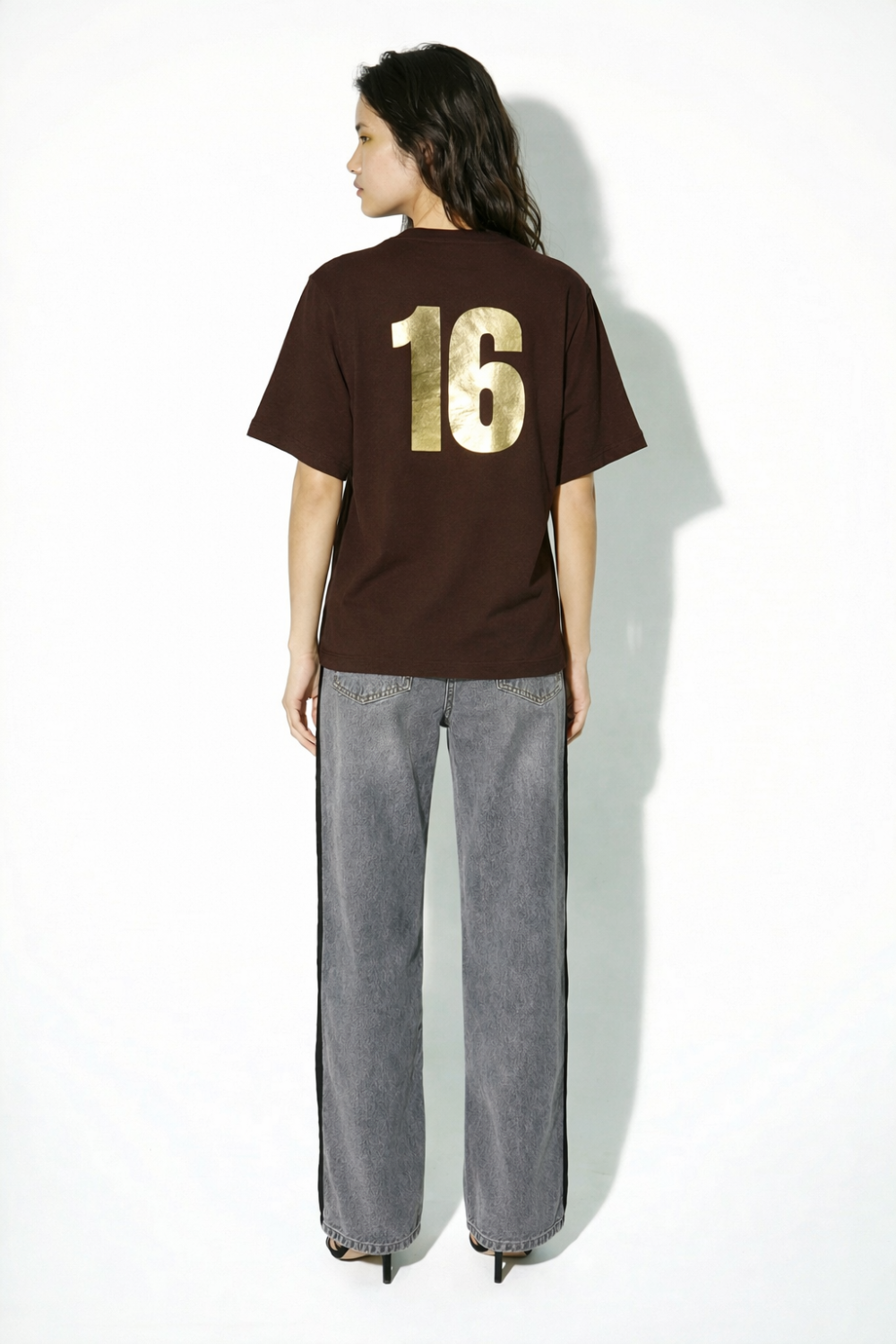 T-shirt colette Foil chocolat fabriqué au Portugal