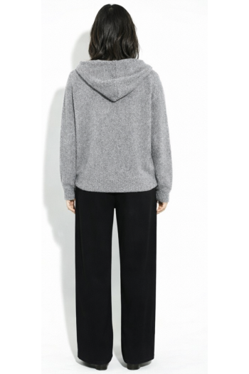 Nola Heated Hoodie in Heather Gray, Made in Italy
