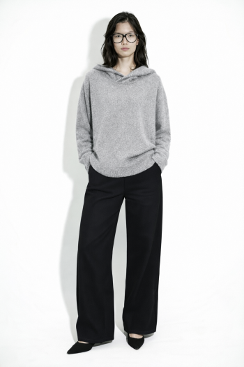 Nola Heated Hoodie in Heather Gray, Made in Italy