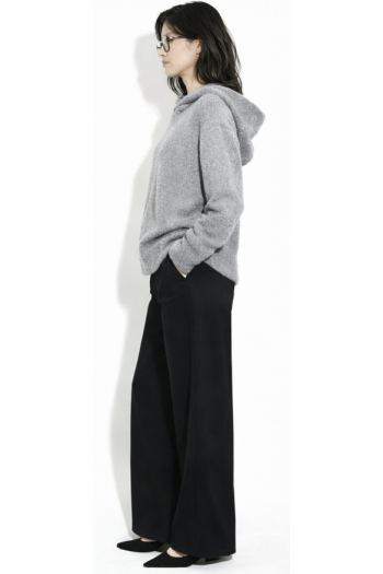 Nola Heated Hoodie in Heather Gray, Made in Italy
