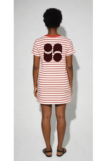 Korte jurk Nova Tao lines red, gemaakt in Portugal