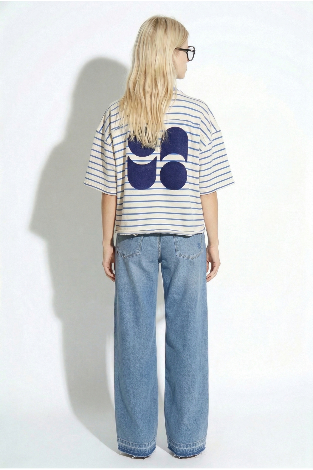 Blue striped Tao T-shirt, made in Portugal