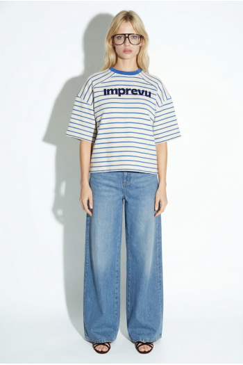 Blue striped Tao T-shirt, made in Portugal