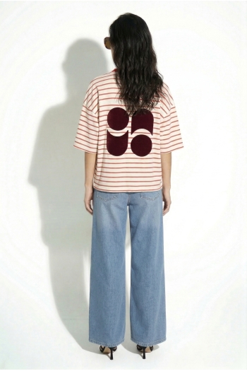 Red striped Tao T-shirt, made in Portugal
