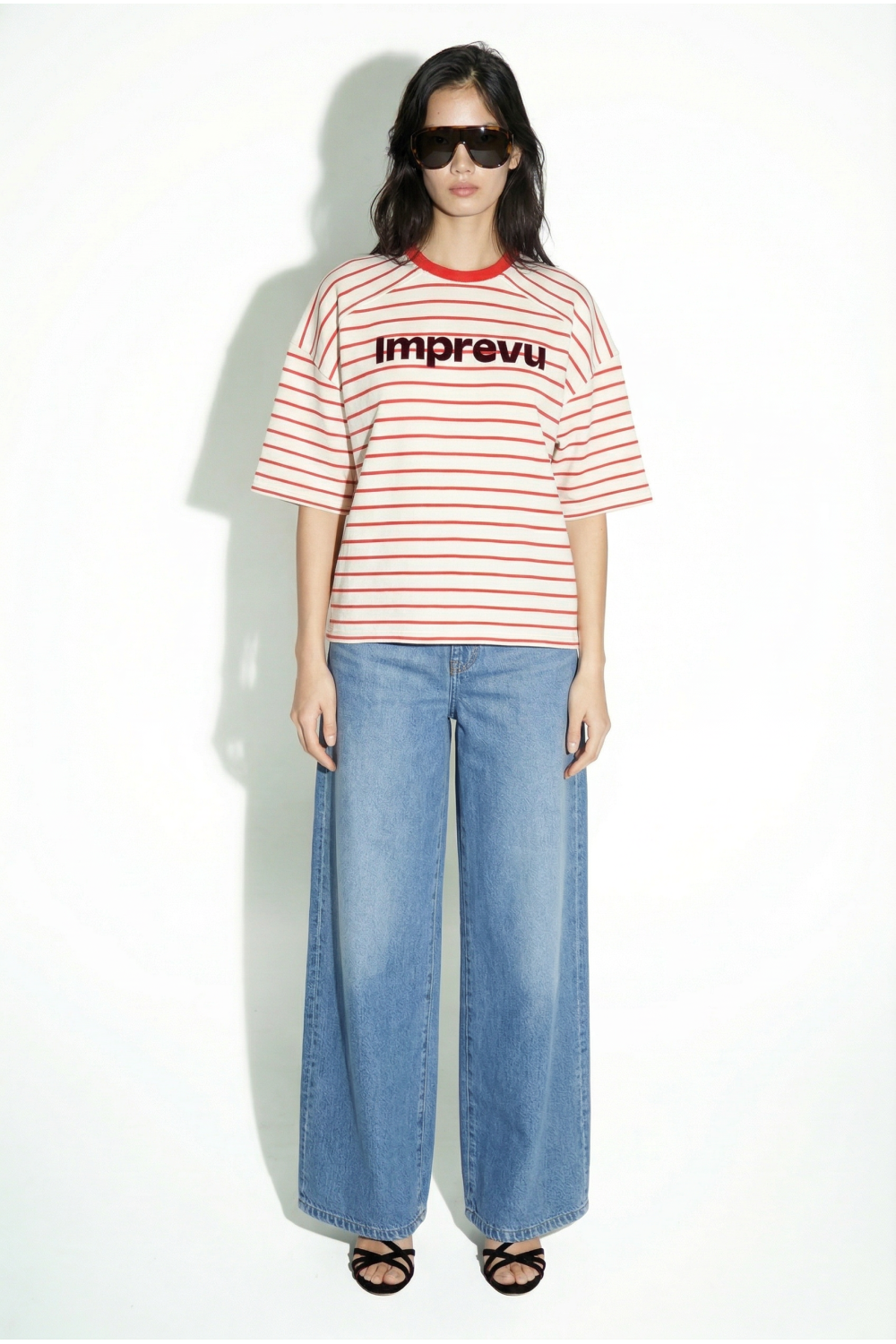 Red striped Tao T-shirt, made in Portugal
