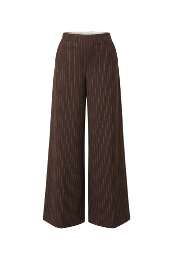 Pantalon Charlie Maura Chocolat fabriqué en Italie.