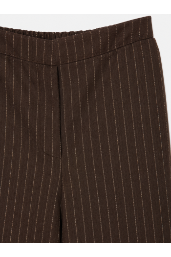 Pantalon Charlie Maura Chocolat fabriqué en Italie.