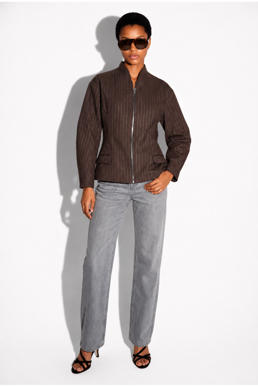 Malia Maura Chocolate Jacket, Made in Italy