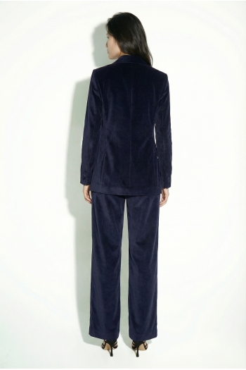 Blazer Yves smoking velour Navy fabriqué en Italie