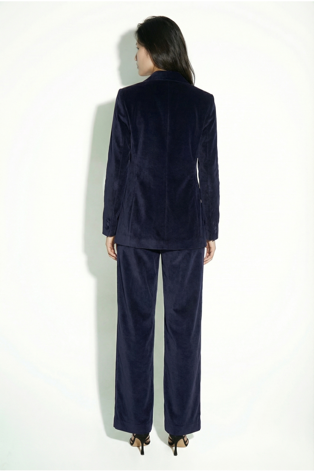 Blazer Yves smoking velour Navy fabriqué en Italie