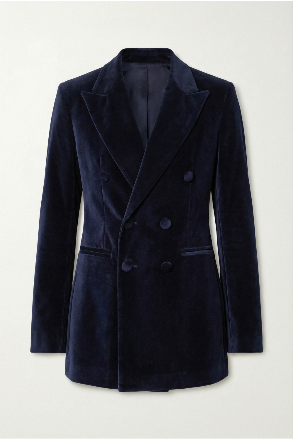 Blazer Yves smoking velour Navy fabriqué en Italie