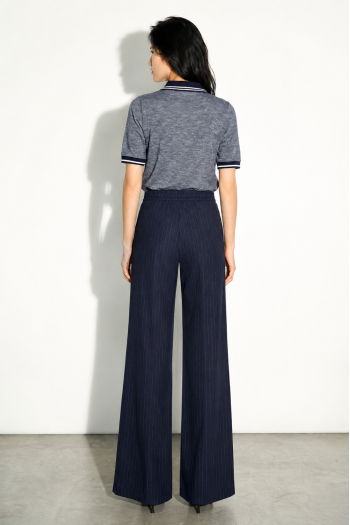 Pantalon Charlie Maura Navy fabriqué en Italie