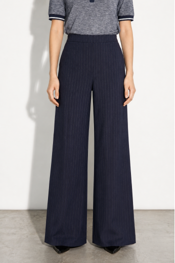 Pantalon Charlie Maura Navy fabriqué en Italie