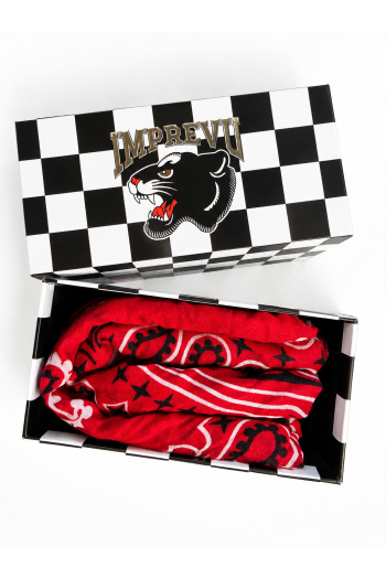 Foulard Hera print foulard rouge fabriqué en Italie
