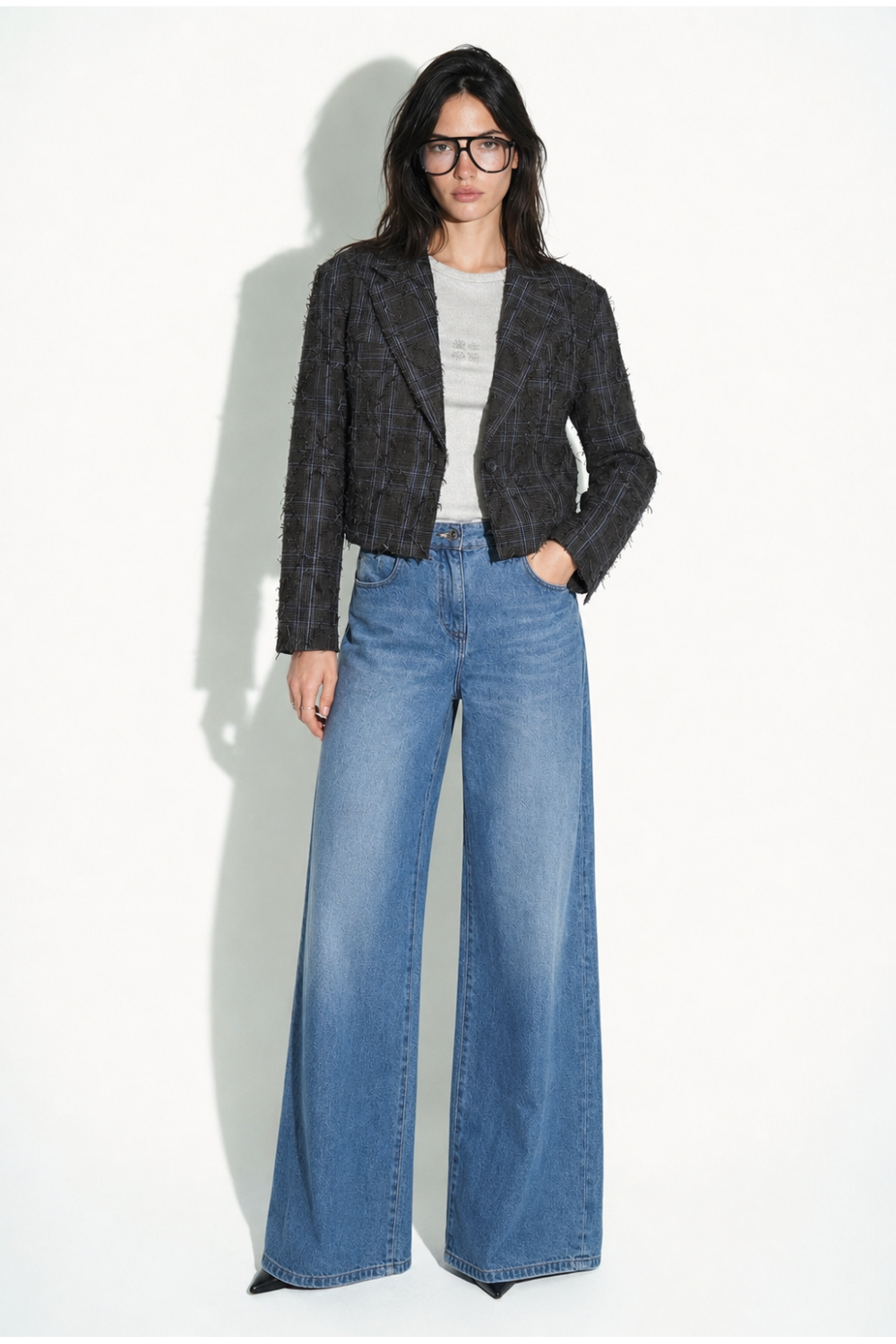 Blazer Oda losange used grey fabriqué en Italie