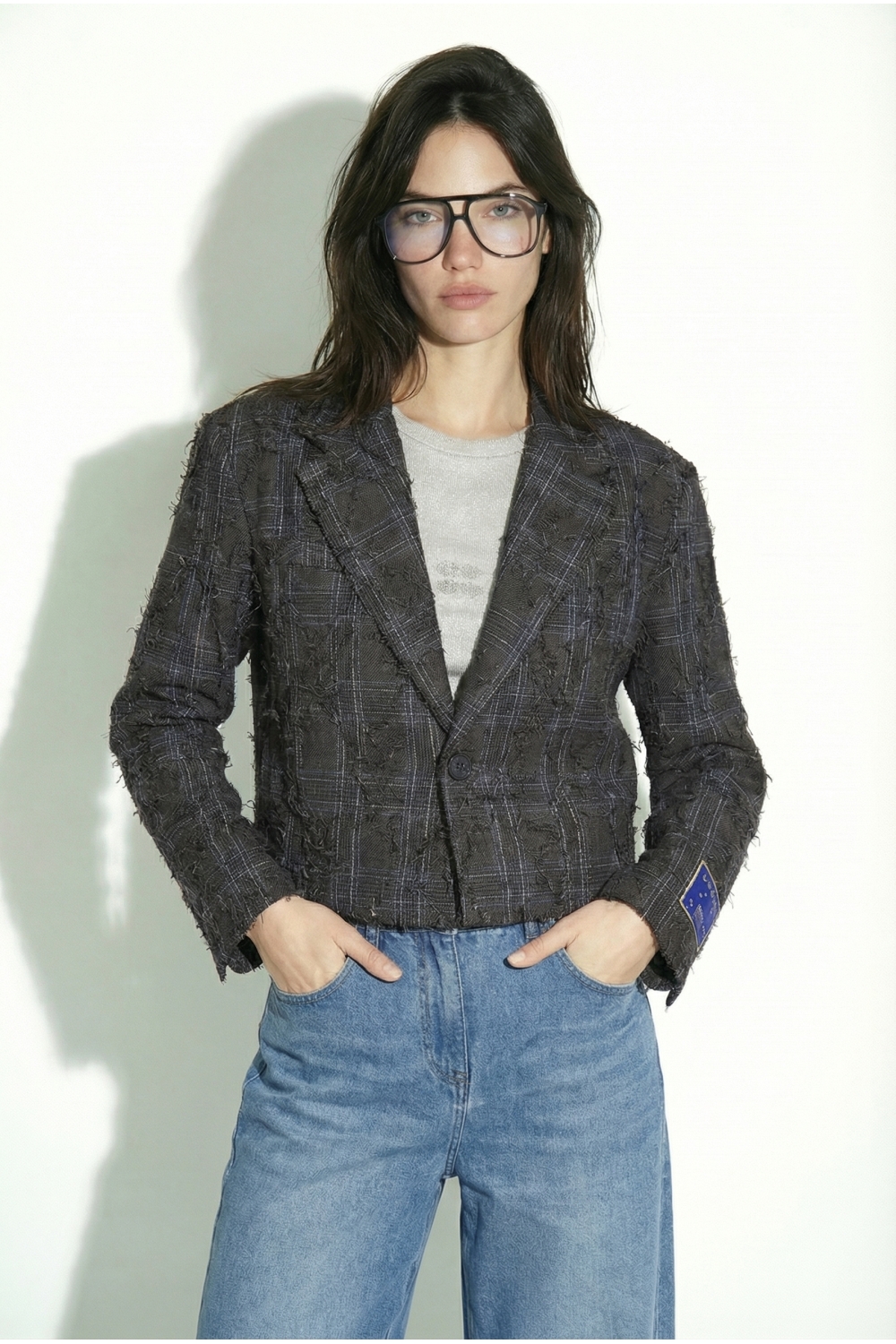 Blazer Oda losange used grey fabriqué en Italie